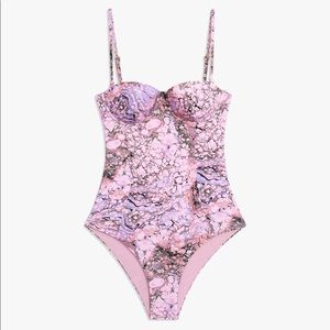 NWT Onia one piece pink marble